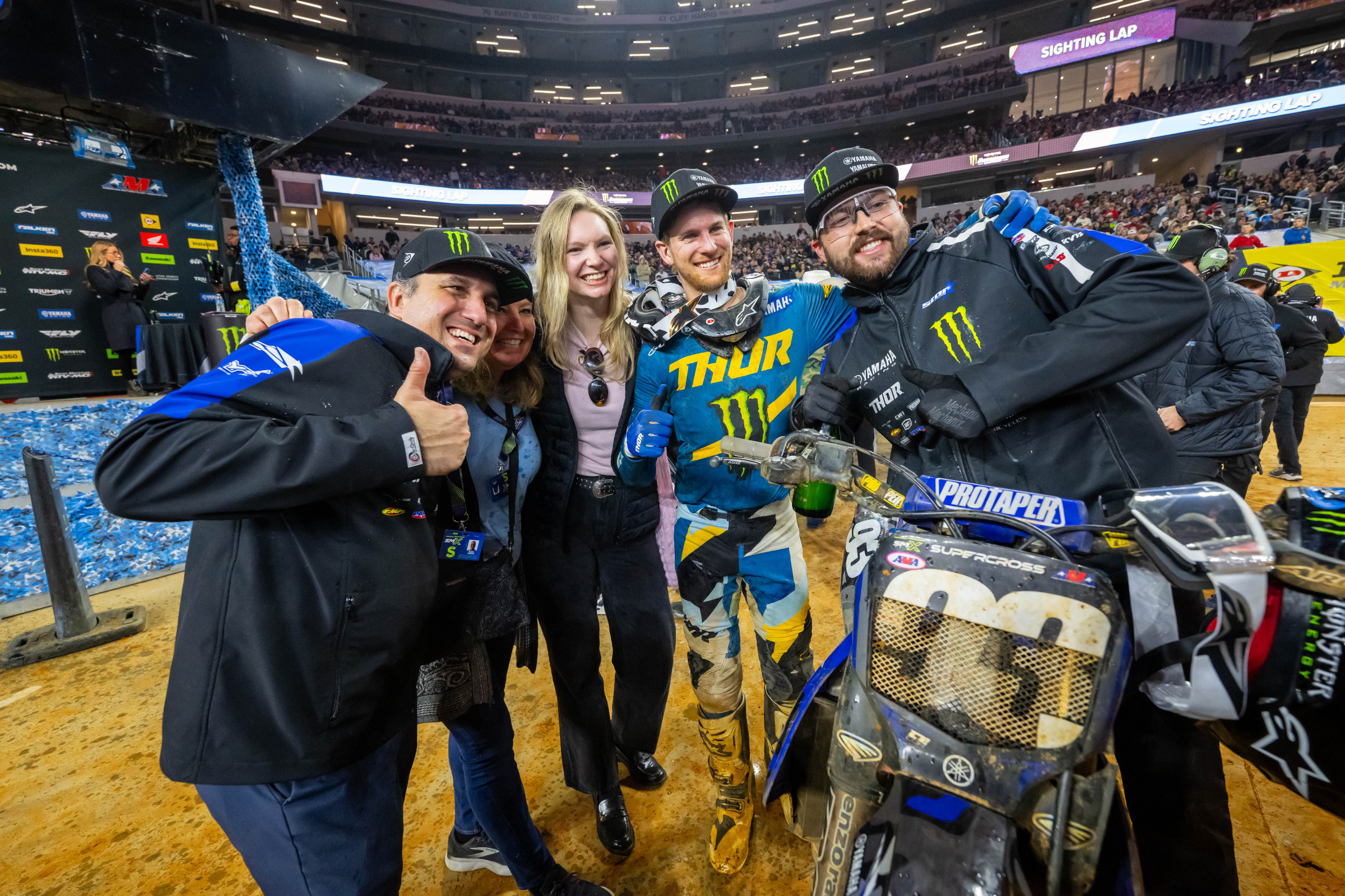 Michael Mosiman was all smiles after finishing third in Arlington.